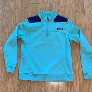 Vineyard Vines Seafoam Green and Navy Shep Shirt